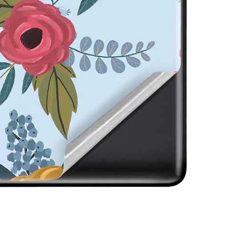 Blue Fall Flowers Google Pixel 6 Skin